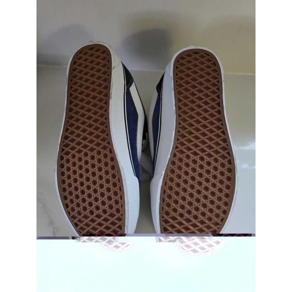 Vans Knu Skool Skate Shoes Blue White Men's Size 10.5 New‎ Without Box